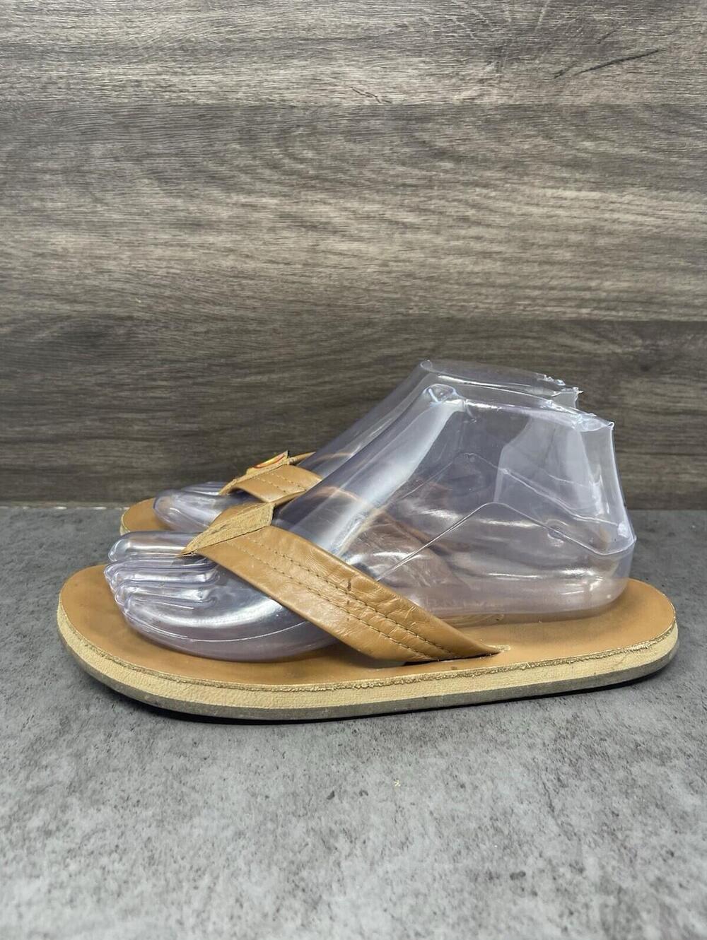 Rainbow Sandals Womens Size 7 Brown Leather Thong Flip Flop